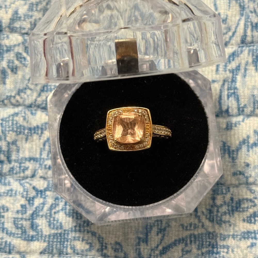 Vanna K Peach Morganite Ring